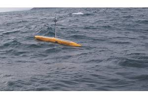 3.5m AutoNaut on deployment off the South Devon Coast.
