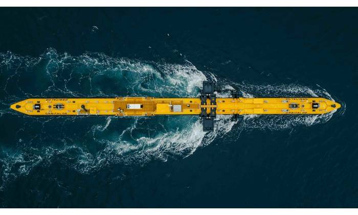 Orbital Marine Power’s O2 2-megawatt tidal stream turbine. © Orbital Marine Power/FORCE