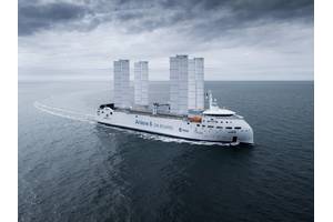 Wind-assist will likely take load off the propeller. Photo credits: © Jifmar Group Library / Tom Van Oossanen and AYRO.
