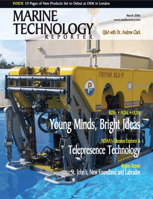 Marine Technology Magazine Cover Mar 2006 - AUVs; ROVs; UUVs