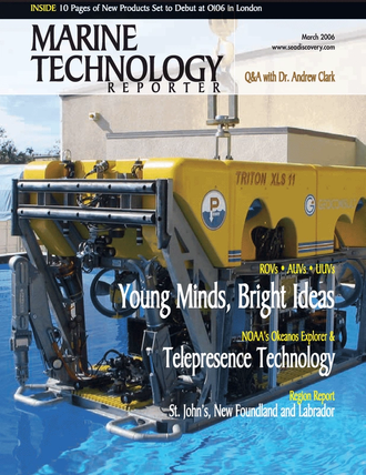 Marine Technology Magazine Cover Mar 2006 - AUVs; ROVs; UUVs