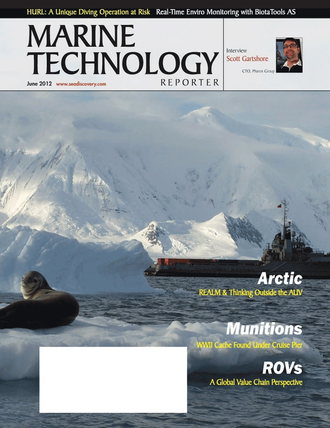 Marine Technology Magazine Cover Jun 2012 - AUV Arctic Operations