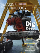 Marine Technology Magazine Cover Apr 2019 - Ocean Energy: Oil, Wind & Tidal